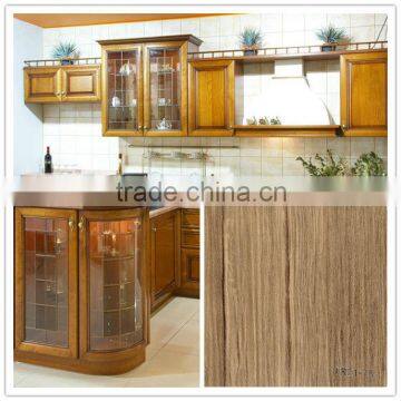 woodgrain color plastic decorative pvc film for furniture