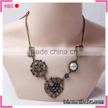 Chunky Necklaces Pearl Jewelry, Copper Charms Fashionable New Design Necklace photo-2