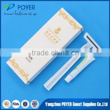 New design of cheap luxury portfolio hotel shaving kit/hotel amenities razor set