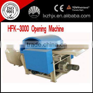 HFK-3000 nonwoven waste scrap wadding recycling machine/opening wadding machine/wadding opener machine