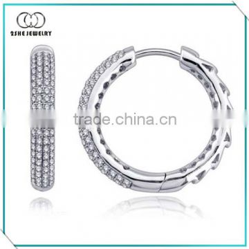 High Quality 925 Silver Charming Hoop Earrings