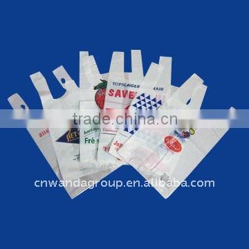 Biodegradable plastic packaging HDPE T-shirt Bag with Printing