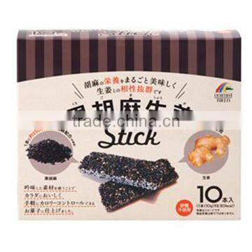 UNIMAT Black Sesame Ginger Stick Health Food Bar10 Packs Made in Japan photo-2