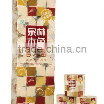 Natural Wheat straw pulp roll toilet paper