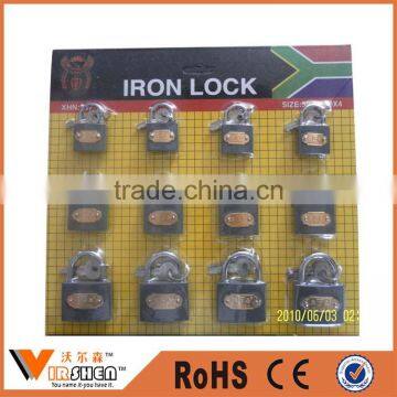 Blister card packing cute brass padlock set 25mm 30mm 40mm