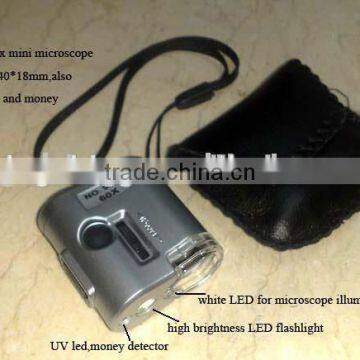 PORTABLE MICROSCOPE WITH LED LIGHT, UV AND FLASHLIGHT