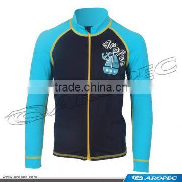 Sweet Kids Lycra Long Sleeve Zipper UV Swim Rash Guard
