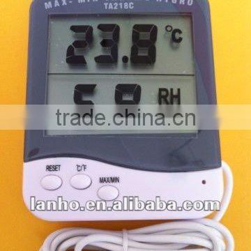 Small new High Accuracy Digital outdoor hygrometer with alarm clock TA-218A /B/C/D