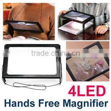 Hands Free A4 Full Page Large Magnifier Magnifying Glass Lens for Reading /Cord photo-6