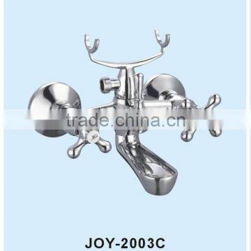 Wall Moulted TWO CROSS HANDLE Brass/ZINC Kitchen Faucet photo-4