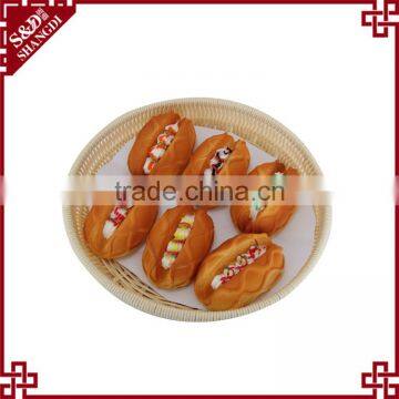 Hot sale factory direct handcraft supermarket kitchen storage woven rattan bread basket