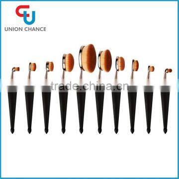 Umbrella Shape 2017 News Arrival Cosmetic Beauty Brushes 10Pcs Oval Makeup Brush Set