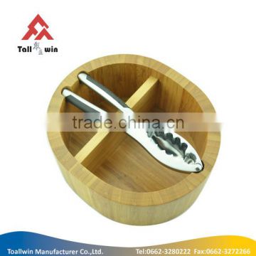 hot selling high quality bamboo walnut bowl with nutcracker