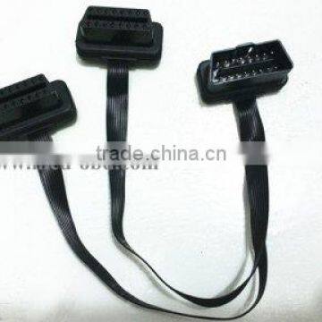 Flat OBD2 Spitter Y Cable Right 16pin Male to 2 Pieces 16pin Female photo-5