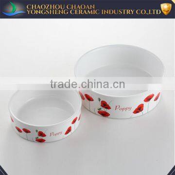 Manufacturer's promotion decal ceramic products of pet bowl