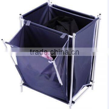 Vivinature rectangular two side foldable laundry hamper with 3 sorter