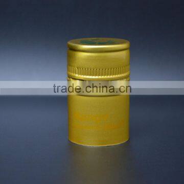 Factory price wholesale twist off aluminum cap gold bottle cap