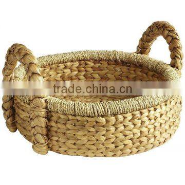 Natural Woven Round water hyacinth baskets