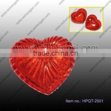 Cleverish portable cute red heart-shaped plastic storage jewelry wedding box kit