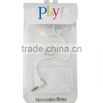 Waterproof pouch for mobile with earphone plug