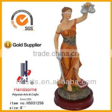 8" Resin Bronze Finish Lady Justice Sculpture Statue photo-5