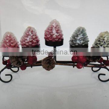 RH-4579 Metal Pine Cone Wholesale Table Centerpiece Candlestick