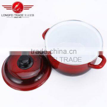 China Popular 3pcs no Stick Hot Sale Enamel Cookware Set Wholesale photo-4