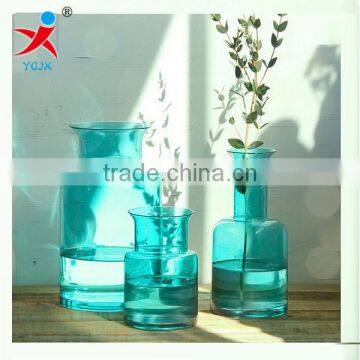 Blown manual transparent glass vase hydroponic bottle bonsai greenhouses