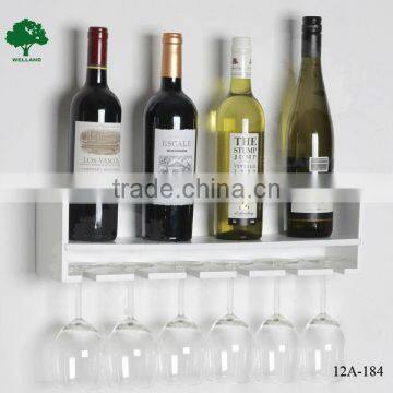 Wooden wine rack fsc in white