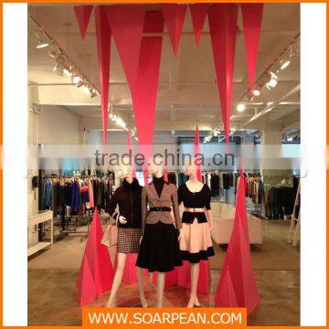 Wooden Triangle Designs for Retail Shop Visual Display photo-2