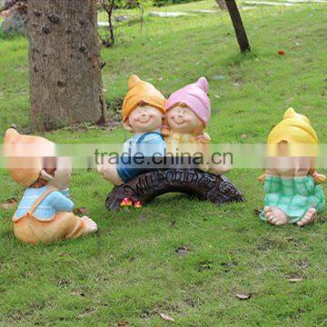 Christmas Garden Statue Decorations Fiberglass Garden Child Statue photo-6