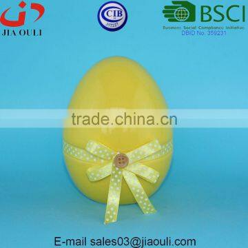 Easter Decorations Ceramic Spring Eggs With Ribbon Bowknot photo-4