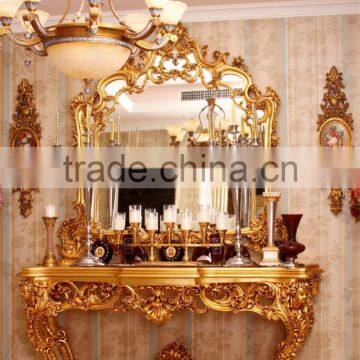 Luxuious Antique Solid Wood Italian Rococo Elegant Gold Color European Style French King Size Bedroom photo-5