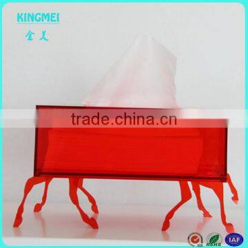 2015 Luxury New Arrival Wall Mounted Hexagon Red Acrylic Tissue Box Holder photo-6