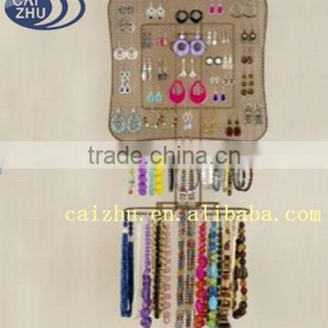 2016 China handmade wall mount metal hanging jewelry organizer for sale