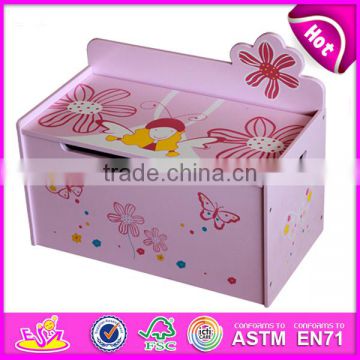 multifunction wooden toy box with good printing in cheap price W08C030