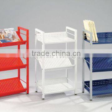 Home Furniture DIY 3-tier Modern Metal Bookcases Book Storage Shelf photo-4