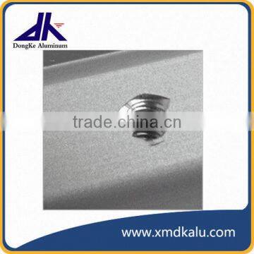 Aluminum extrusion tapping hole milling hole