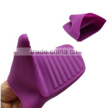 Home Kitchen Baking Mini Oven Mitts Silicone Gloves Nonslip Heat Resistant Cooking Pinch Grips Hot Pot Holder