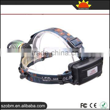 OEM XML-T6 LED 1000 Lumens 3 Mode Zoom Gold Ingot Shape LED Headlamp photo-3