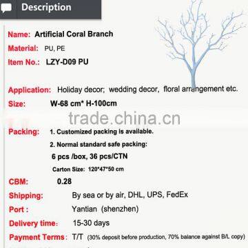 Wedding Artificial Branch Coral Manzanita Tree photo-2