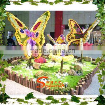 2015 Chinese hottest artificial landscape grass topiary animal glass animal for garden decoration