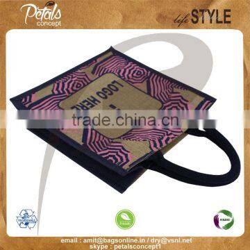 PP Laminated Jute Tote Bag With Padded Rope Handle photo-6
