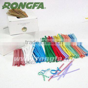 5mm x 11 inch colorful paper wire twist tie for packing