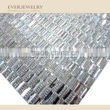 24*40cm Hot Fix Square Crystal Rhinestone Mesh Bling 10*10cm photo-2