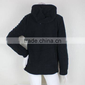 Wholesale Cheap Women Black Fleece Jacket photo-4