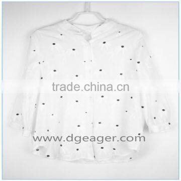 Fashion Style Women Long Sleeve White Causal Tops