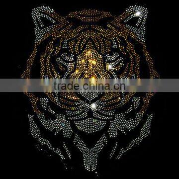 Tiger hotfix rhinestone heat transfer design