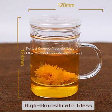 Glass Cup Kungfu Tea Cup Three Part Glass Mug Filter Glass Cup Coffee Mug Milk Cup Juice Cup for Hotel and Resturant photo-4