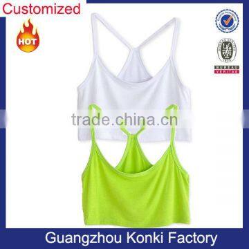 New athletic cropped sleeveless yoga racerback tank top sports bra